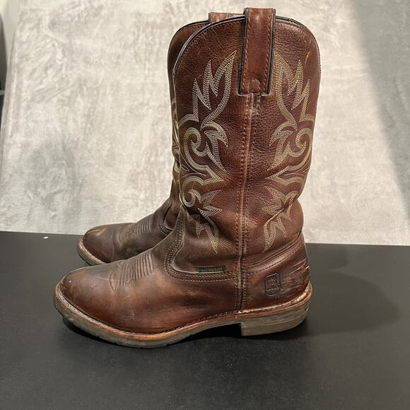 Dan Post Work Welt Boots Men's 9.5 D Brown Leather Western Work Boots - Picture 4 of 10